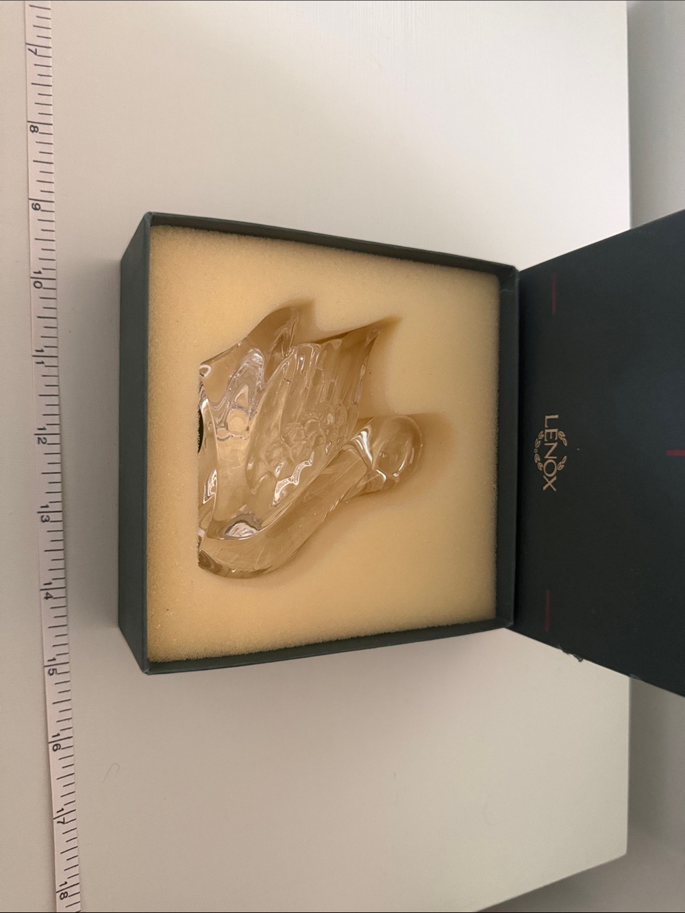 Vintage Lenox Clear Crystal Swan Figurine - Clear - Picture 6 of 6